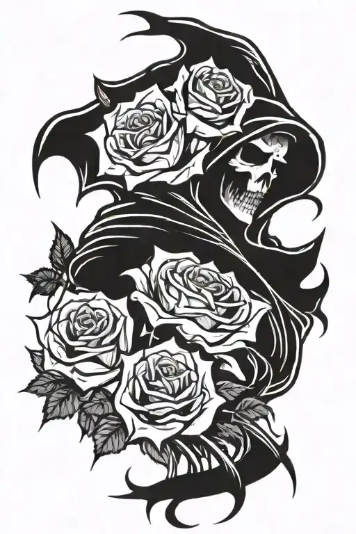 Grim Reaper Around Rose