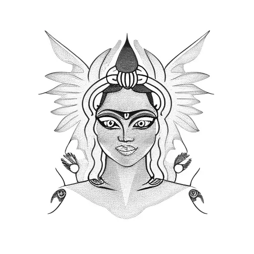 Ethiopian Angel With Woman's Face