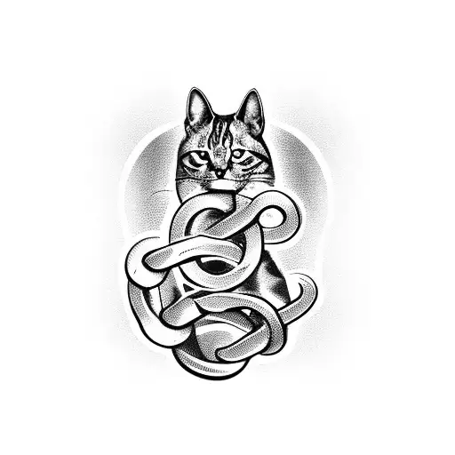 A Special Cat Holding A Pretzel