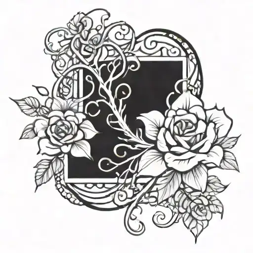 Spanish Moss And Rose