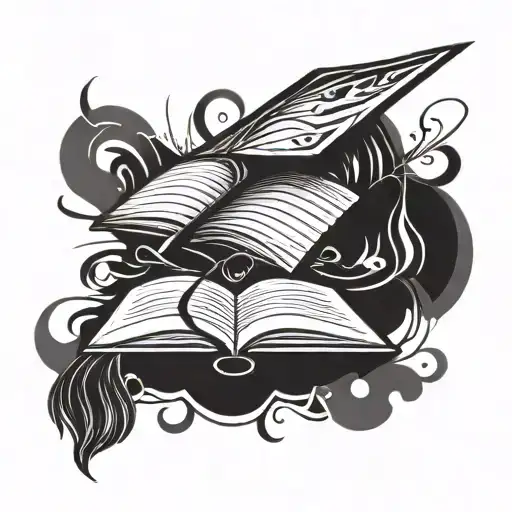 Incorporate A Stylized Open Book With A Graduation Cap To Symbolize Teaching And Education