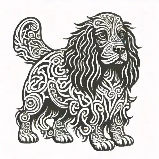 Celtic Tattoo Spaniel Dog