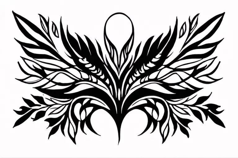 Tribe Nature Ornamental Tattoo Design