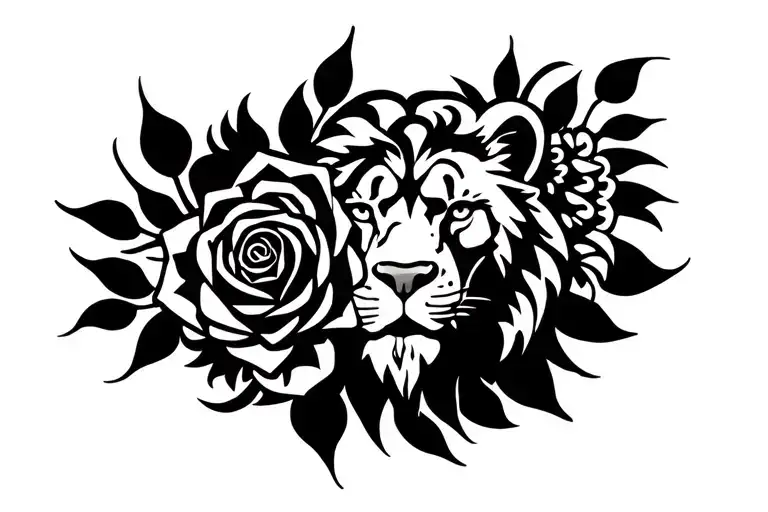 Roses And Lion