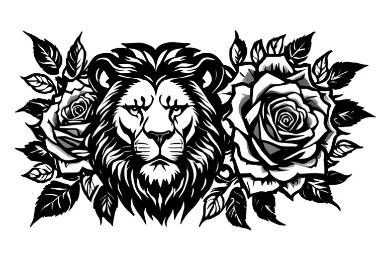 Roses And Lion
