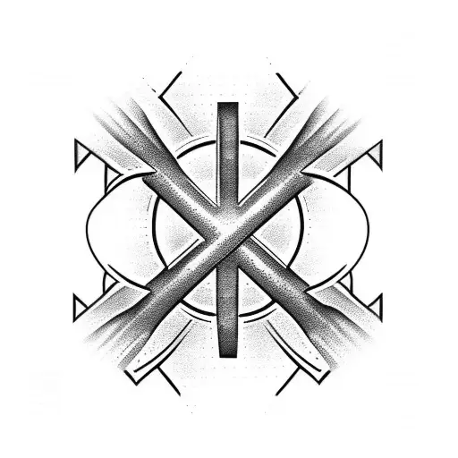 Simple Christian Cross Arm Wrap