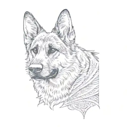 A German Shepherd Dog