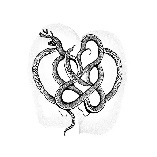 Heart With Snake