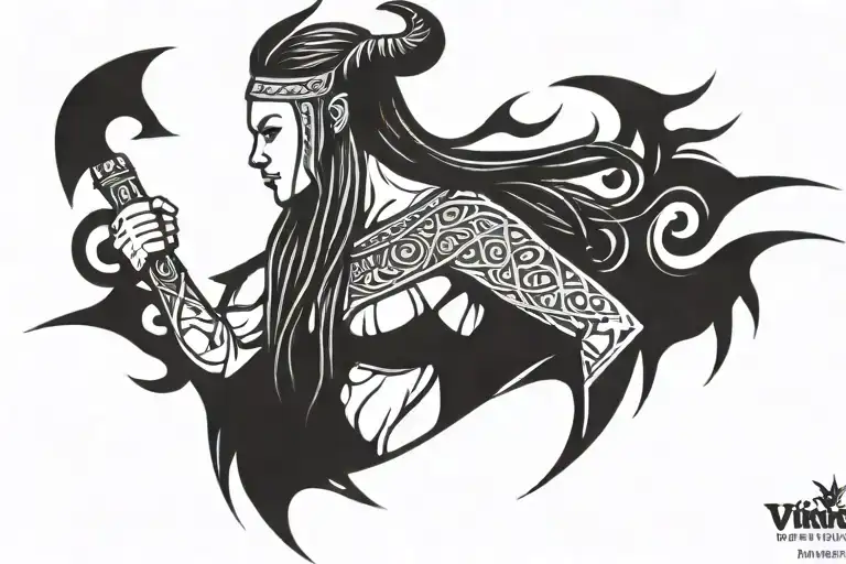 Viking Female Worrior Tribal
