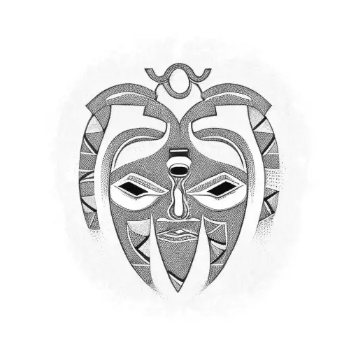 Nigerian African Tribal Chest And Half Arm