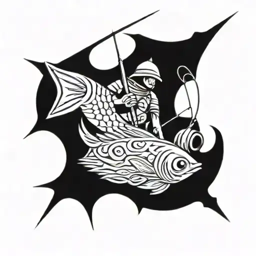 Fishing And A Soldier In The Middle Ages