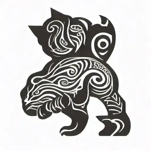 Cat Hand Holding Number 2015 Black Fire