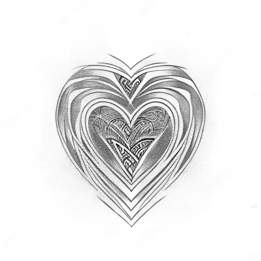 Trible Heart Abstract