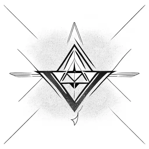 Triangle Symbol Of Alchemy With A Neotribal Design