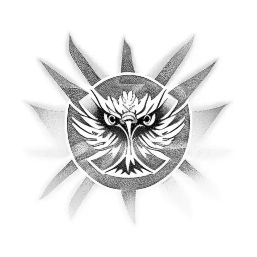 Flaming Eagle Side View