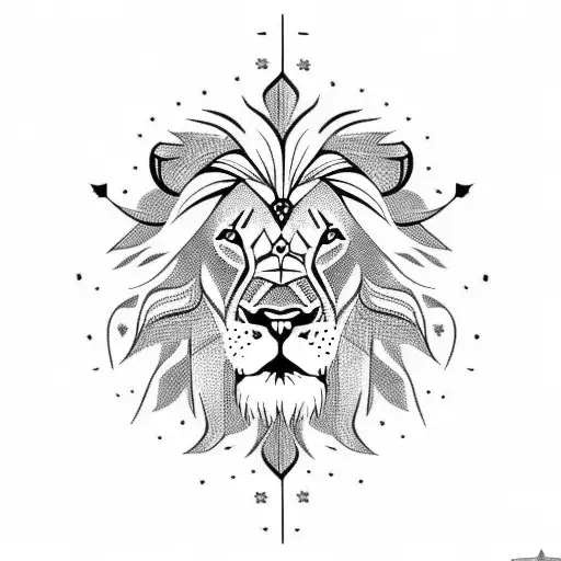 Lion With Thorny Cross