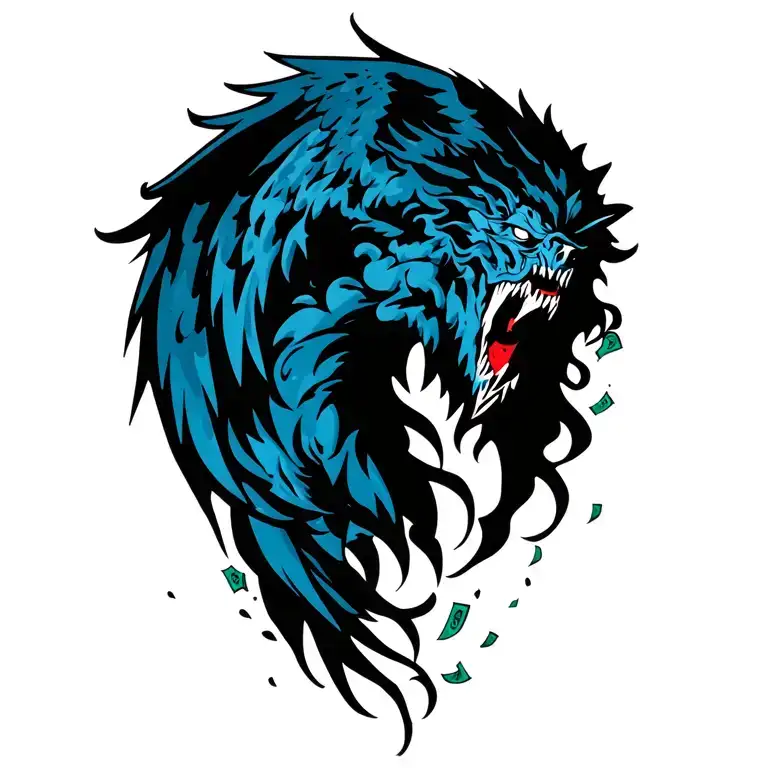 About Angels And Demons Fighting For Money Pouring