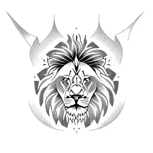 Moon And Lion With Texan Vibes