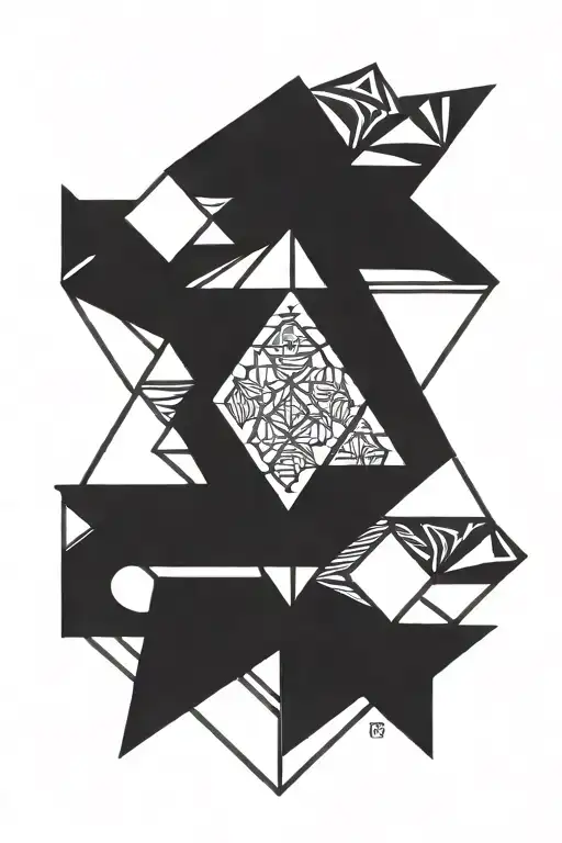 Philosophical Meaningful Tattoo In Rhombus