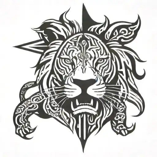 Lion And Cross