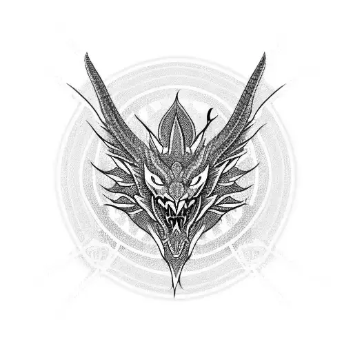 Tribal Dragon Sleeve Pattern