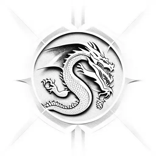 Dragon With Mc Logo