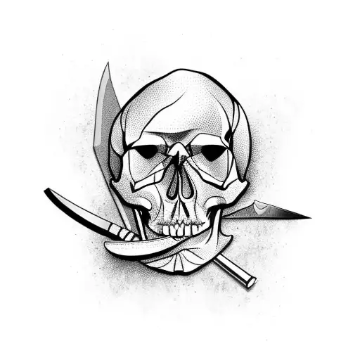 Skull And Knife