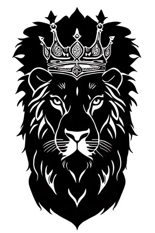 Lion Wearing A Crown