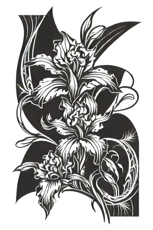 Abstract Bearded Iris