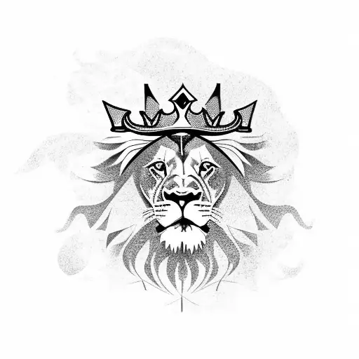 Lion With A Crown Smoking