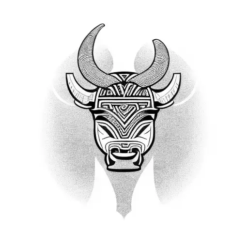 Maori Bull Head Half Half