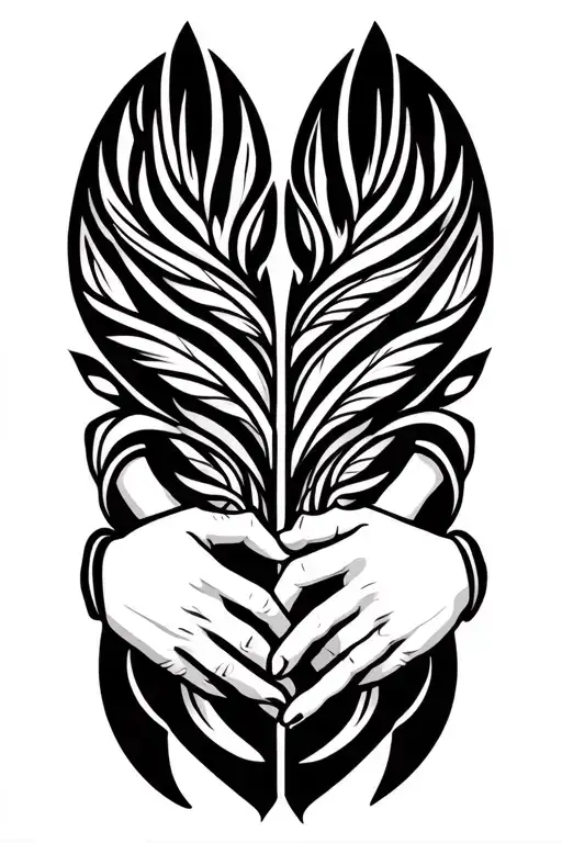 Three Hands Holding Each Other