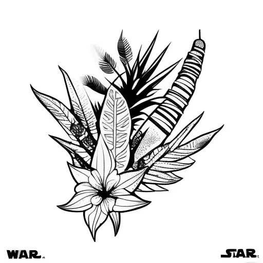 Tropical Plants With Star Wars