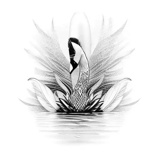 Black And White Swan Feathers Elegant