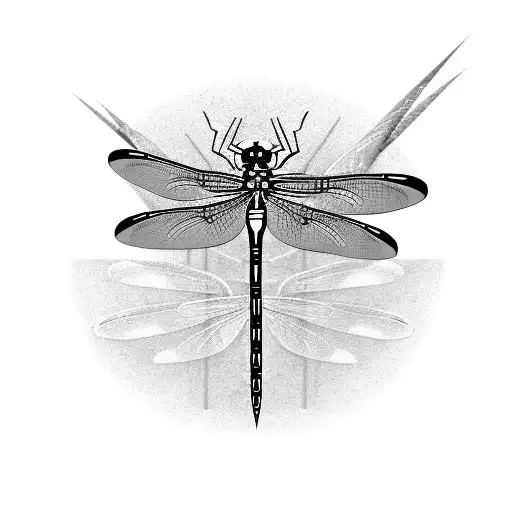 Dragonfly With Dna Helix