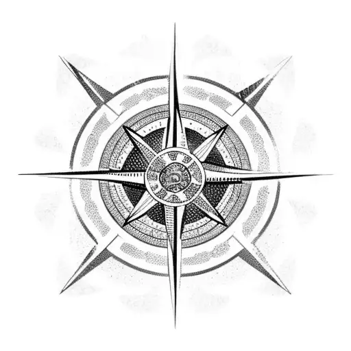 Viking Compass With A Snow Theme