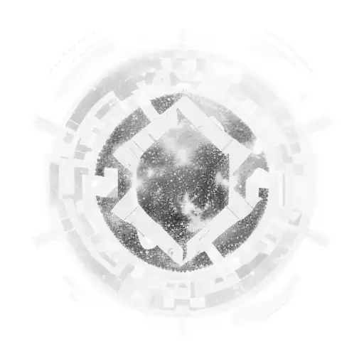 A New-school Design Showcasing A Galaxy Filled With Software Code Forming The Shape Of Thor's Hammer