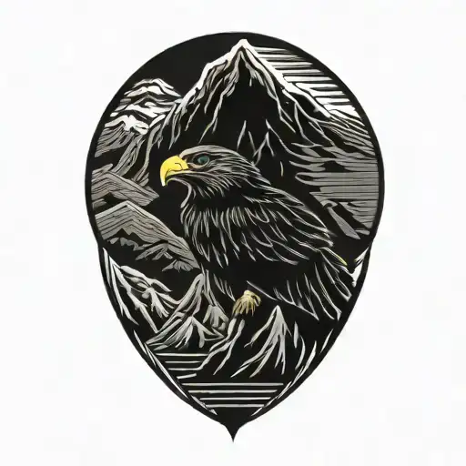 Eagle And Mountain Range