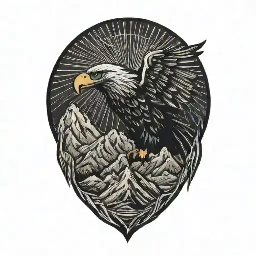 Eagle And Mountain Range