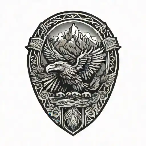 Phillippines And Eagle And Mountain Range