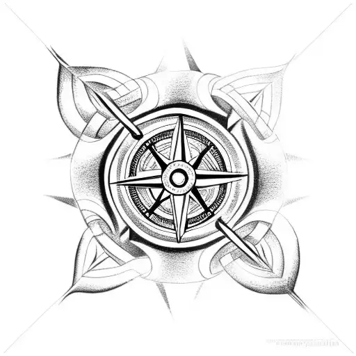 Eternal Knot In A Compass
