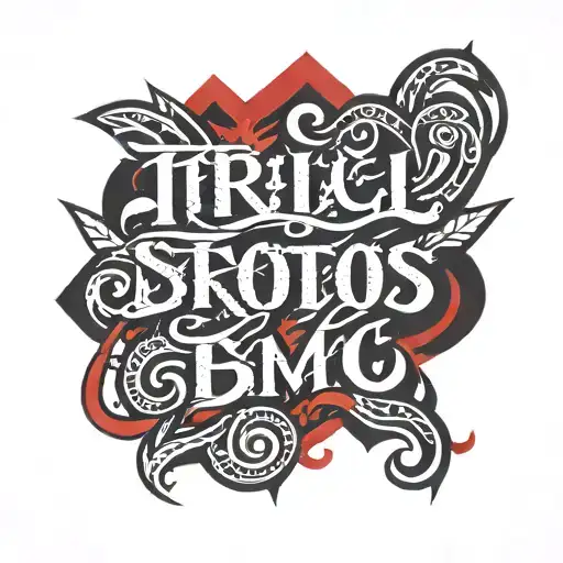 Lettering With Shadows And Red Sketches