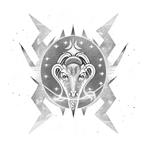 Aries Constellation Surrounded By Flames