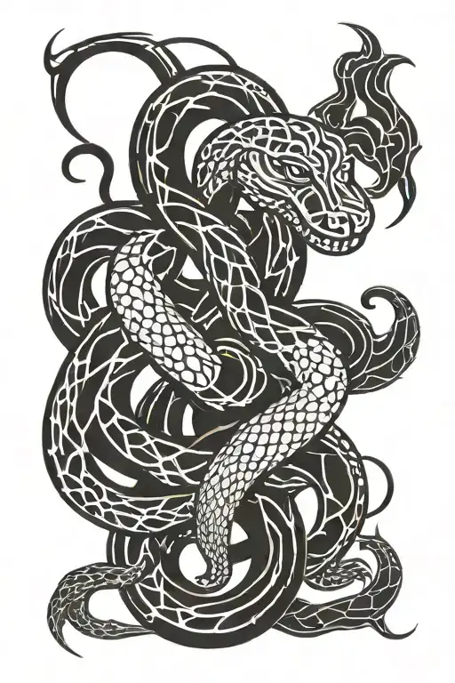 Cancer And Snake Mixe Symbol Incorporated