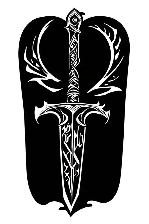 Medieval Sword With Phrases