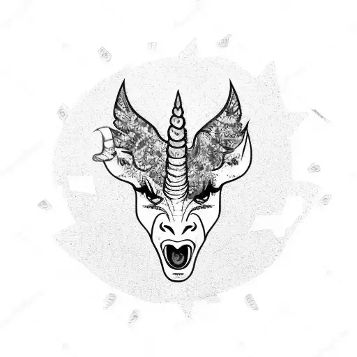 Muscular Scary Unicorn Colorful