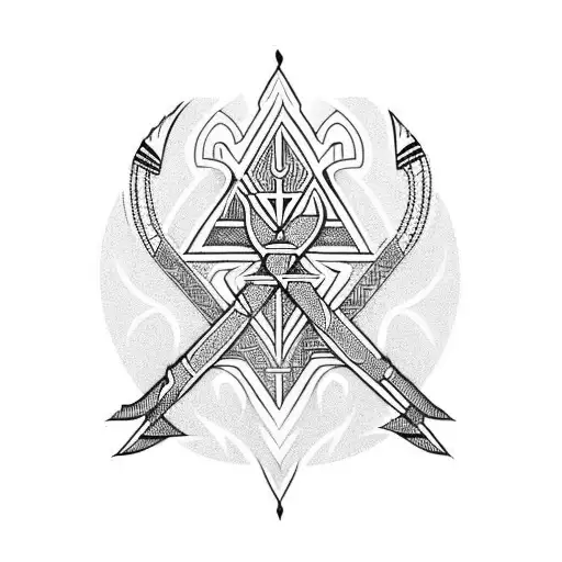 Maori Tattoo Represent An Arrow