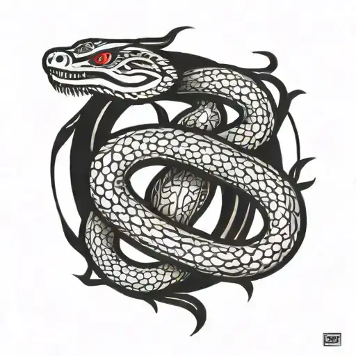 Ouroboros With Snake Pattered