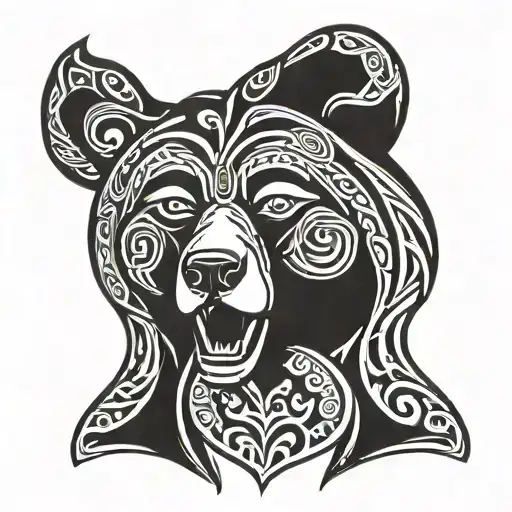 Bear Head Slavic Stile