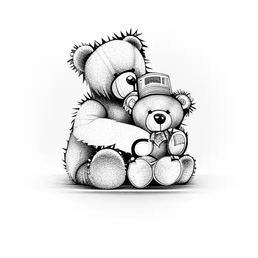 Teddy Bear Hugging Beating Human Heart